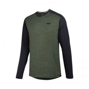 iXS Flow X Kids long sleeve jersey olive-solid black KS